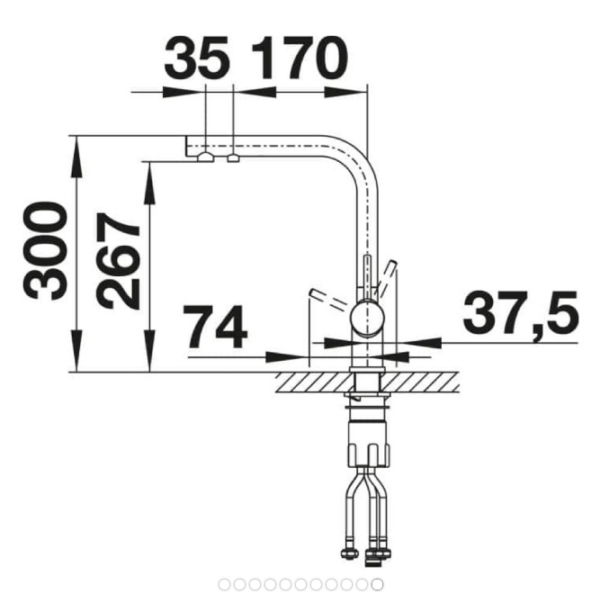 Brause Armatur, measurements
